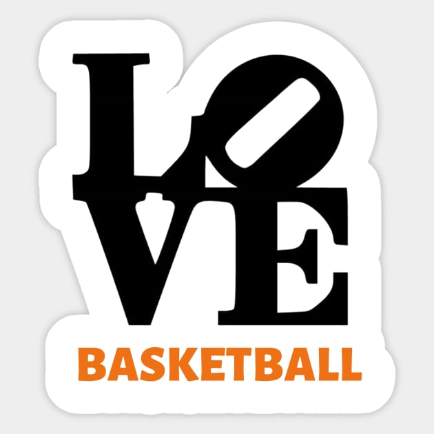Basketball Love Sticker by contact@bluegoatco.com